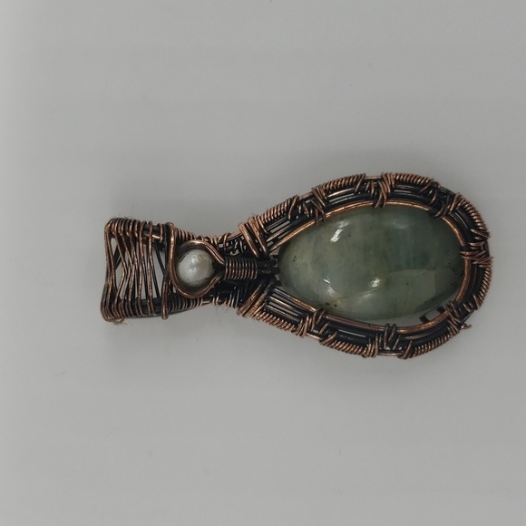 Handmade Jewelry - 310- Wire wrapped Pendant Necklace Handmade NWT